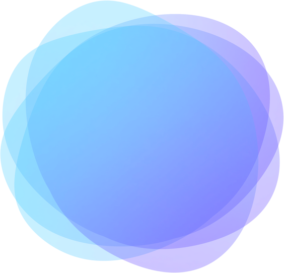 Blue gradient blob